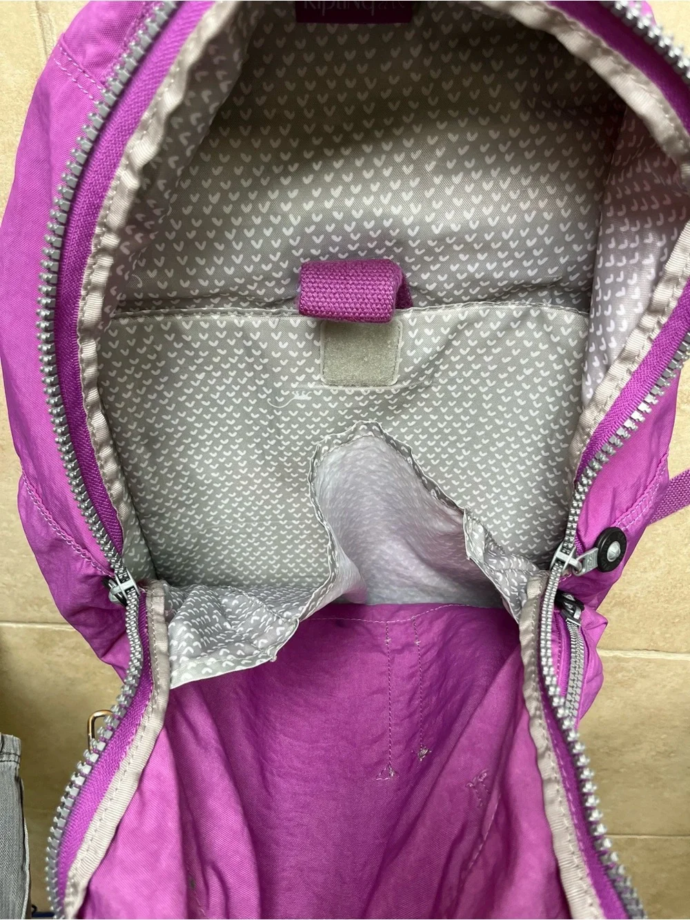 Kipling Magenta Purple Backpack